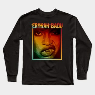 Erykah badu | Retro Poster Long Sleeve T-Shirt